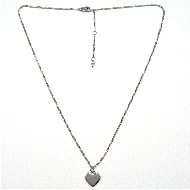 Stainless steel heart-shaped pendant necklace rfbnck0177
