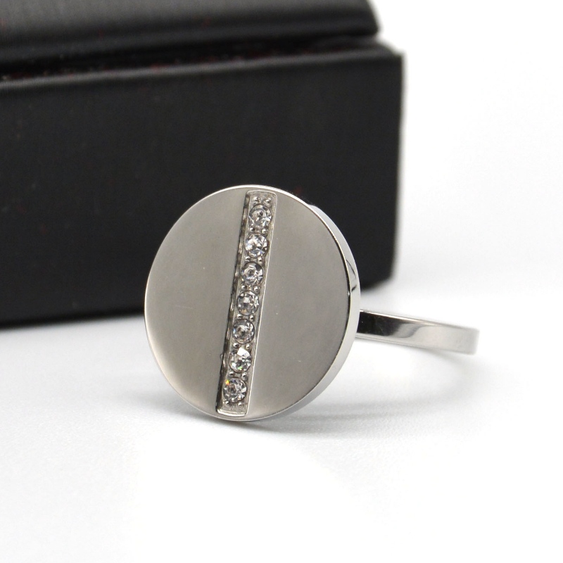 Stainless steel diamond ring rfbrg0156