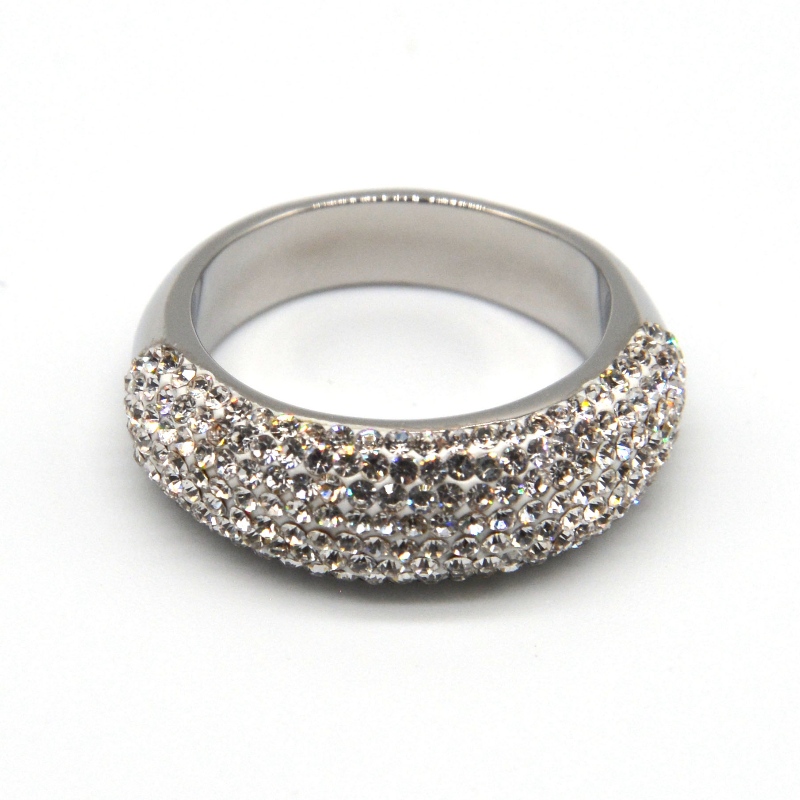 Stainless steel diamond ring rfbrg0265