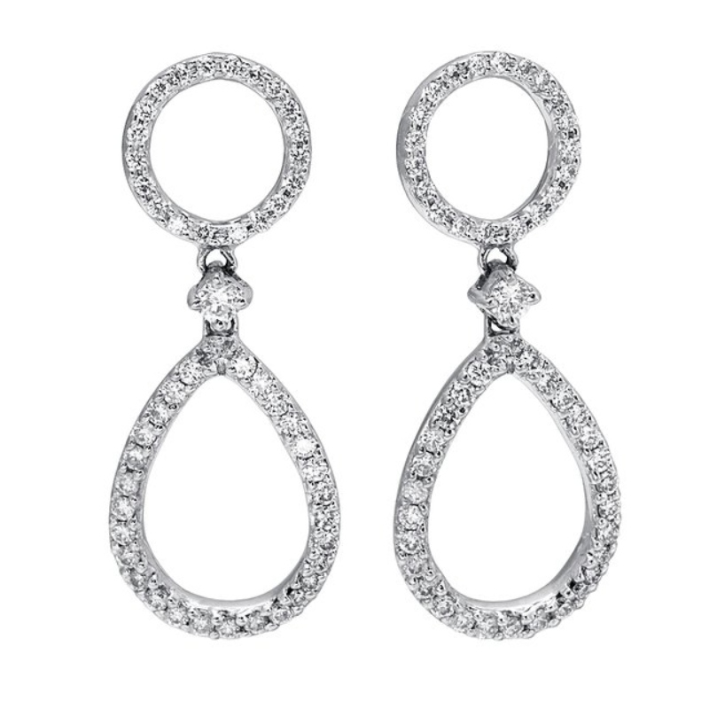 Female wedding bride teardrop 8-shaped pendant earrings China Ruifanbao Jewelry Factory